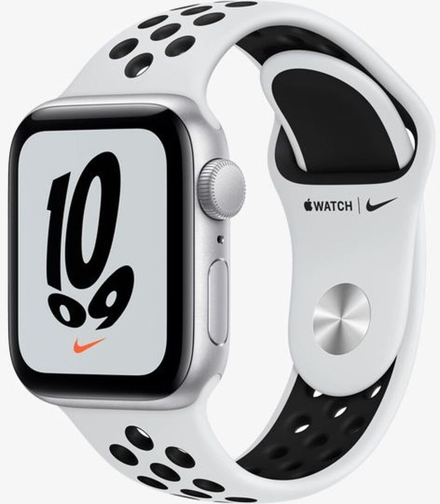 Apple Watch Nike SE GPS 44mm Silver Aluminium Case with Pure Platinum/Black Nike Sport Band (MKQ73) 